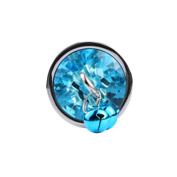 Plug bijou aluminium bleu avec clochettes Taille M JINGLE 
